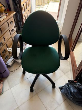 Silla oficina giratoria verde