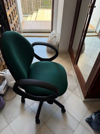 Silla oficina giratoria verde