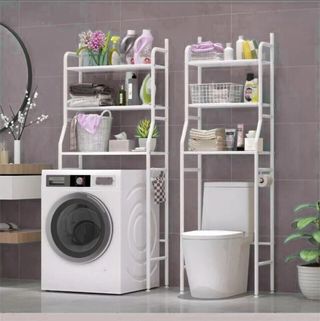 Scaffale Bagno Sopra Lavatrice 152x68x25 3 Ripiani