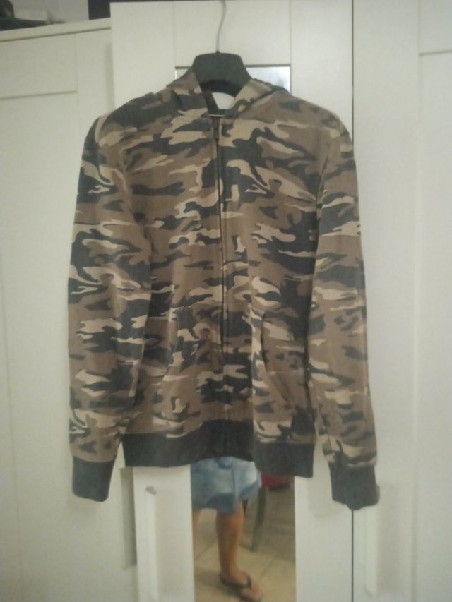 Felpa mimetica bimbo con cappuccio 12/13anni 158cm