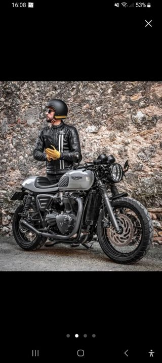 Chaqueta de cuero moto 