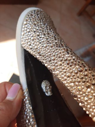 Sandali Philipp Plein beige/argento