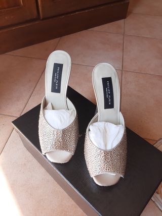 Sandali Philipp Plein beige/argento