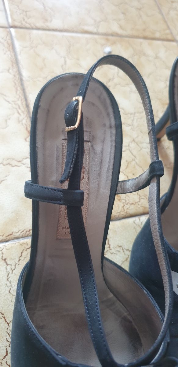 Chanel in nabuk blu - tacco medio - 37