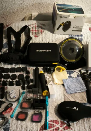 Accesorios GoPro hero 8/10+Gimbal+Telesin Domo