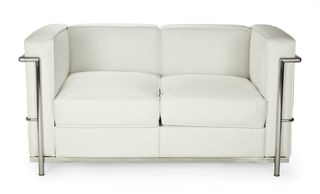 Divano design LC2 Pelle Bianca