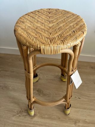 Dos Taburetes Ratán Zara Home - Beige