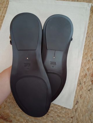 Sandalias Zara piel - doradas
