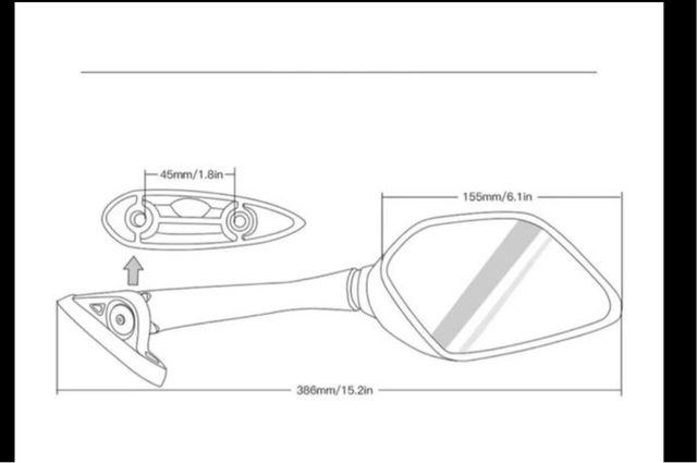 Espejos + Soporte de parabribrisas X-N- MAX 155