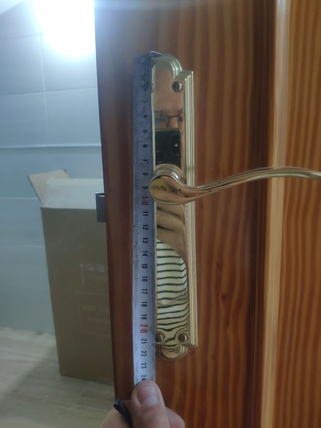 Lote 3 juegos de manillas de puerta doradas