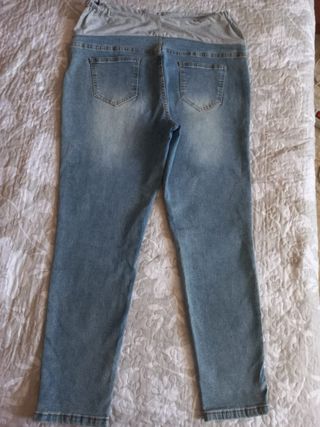 Jeans premamá tiro alto  talla XL 44