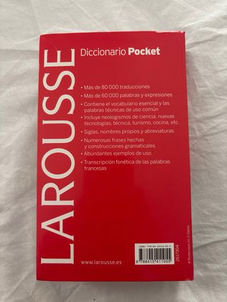 Diccionario Pocket español-francés y francés-esp.
