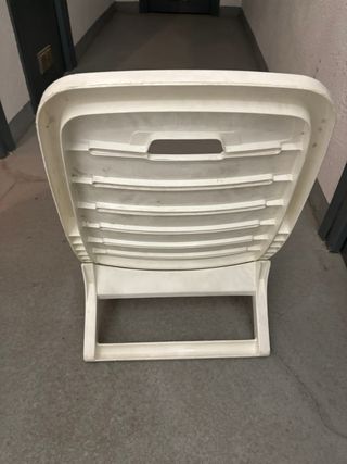Silla playa plegable blanca