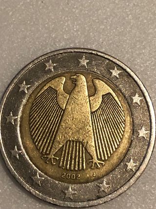 Moneda 2€ Alemania 2002 (Águila) con letra J
