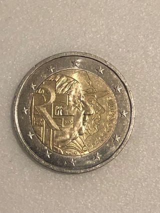 Moneda 2€ Charles de Gaulle