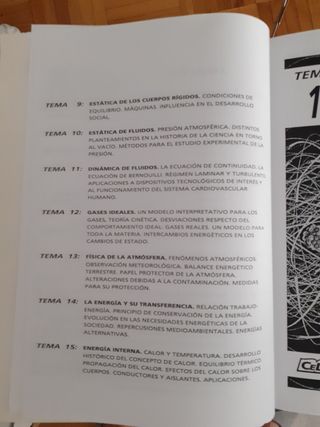 Temario profesores física y química.  Tomo 1 y 2.