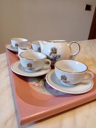 Set tè vintage porcellana bimba