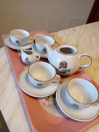 Set tè vintage porcellana bimba