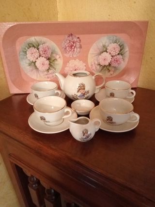 Set tè vintage porcellana bimba