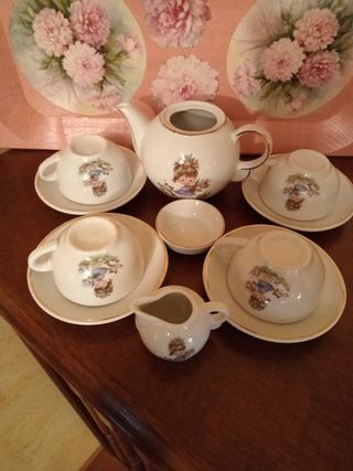 Set tè vintage porcellana bimba