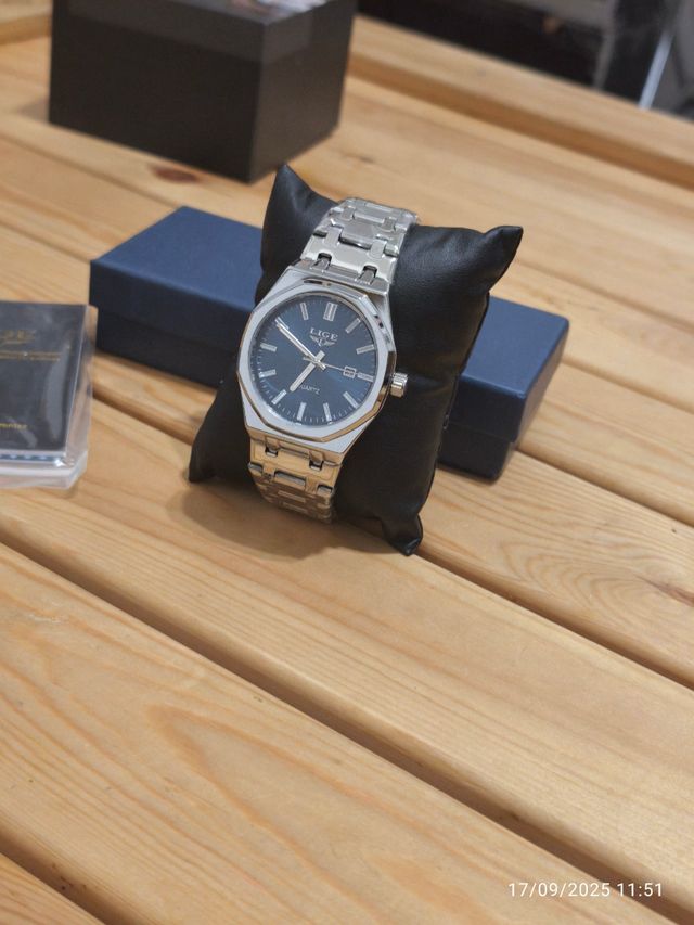 Reloj Hombre Acero Azul
