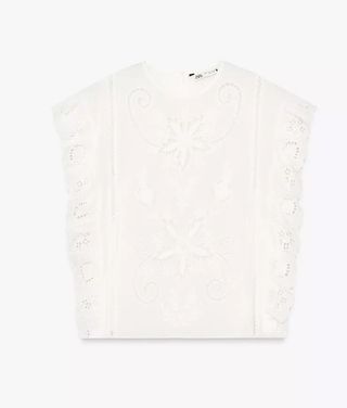 Blusa bordada romántica Zara