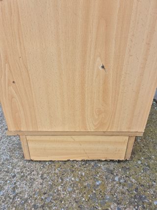 Cassettiera in legno a 3 cassetti - beige