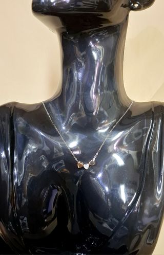 Collana cuore Fossil oro argento