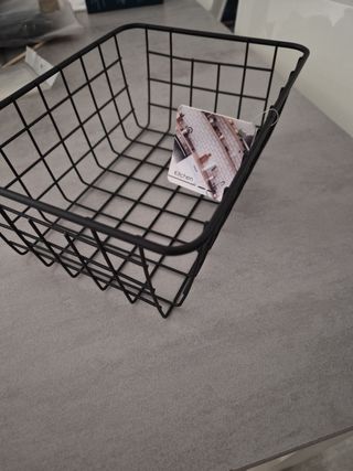 Caja de Cesta metálica negra 25 x 18