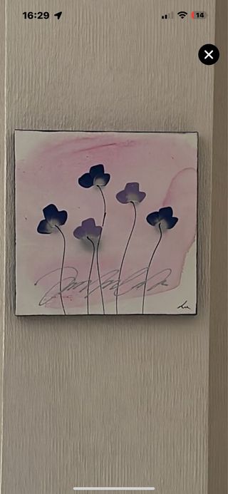 Cuadro Flores - Rosa y Morado