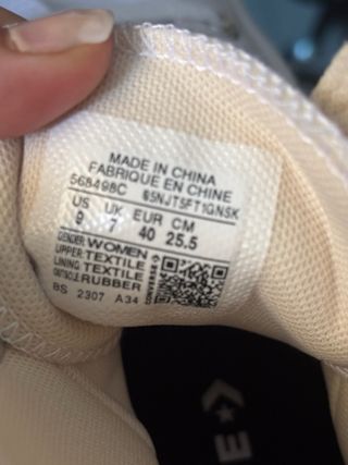 Converse blancas plataforma | 40