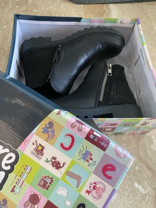 Botines negros de niña Crescendo  talla 34