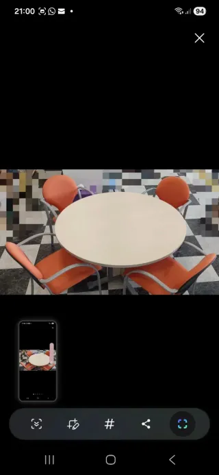 Mesa redonda cocina - 4 sillas