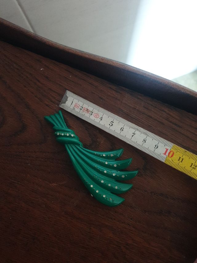 Pinza per capelli vintage verde