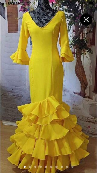 Traje Flamenca Amarillo - 2 unid.
