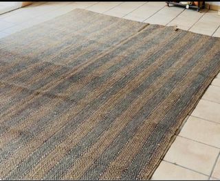 Alfombra yute beige y marrón