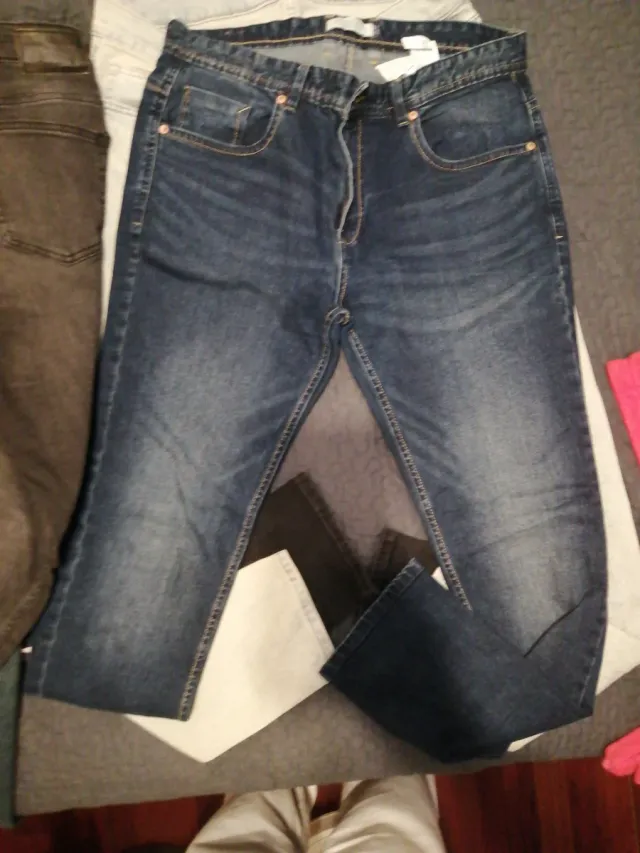 4 Vaqueros Hombre - Azul, Negro