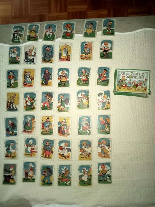 Juego de Cartas 7 Familias Provinciales Antiguo .