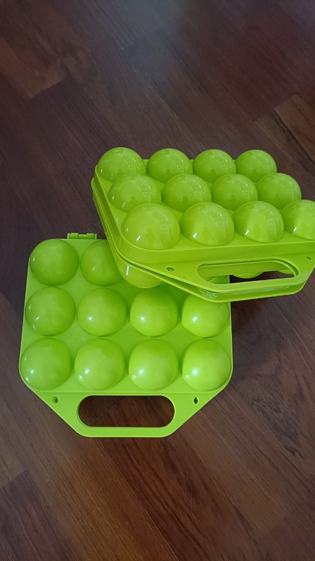 Hueveras 12uds. plástico verde