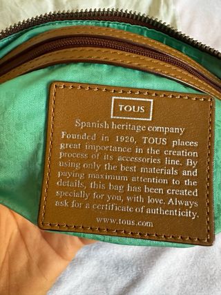 Bolso Tous bandolera piel auténtico 