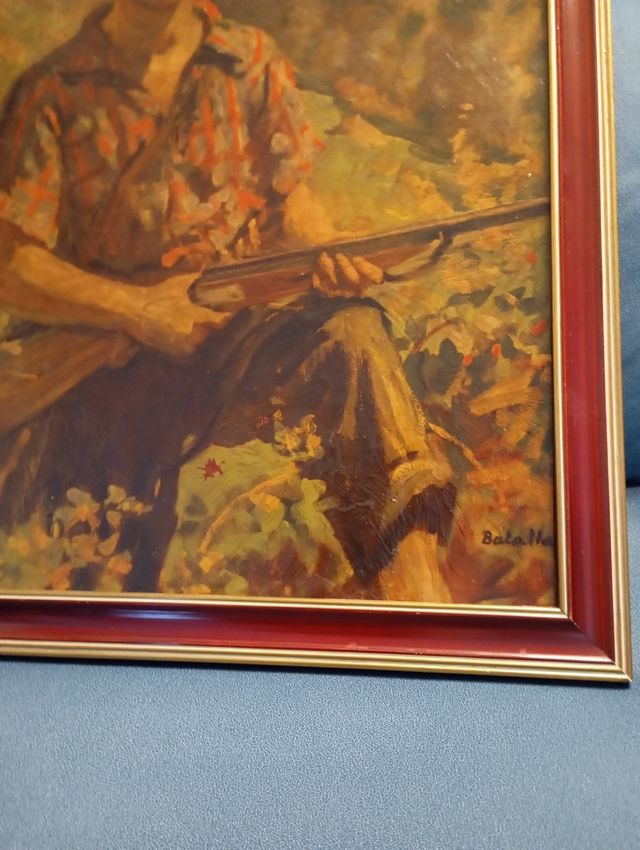 Cuadro Niño cazando