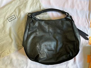 Bolso Tous piel gris metalizada auténtico