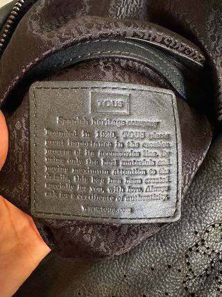 Bolso Tous piel gris metalizada auténtico