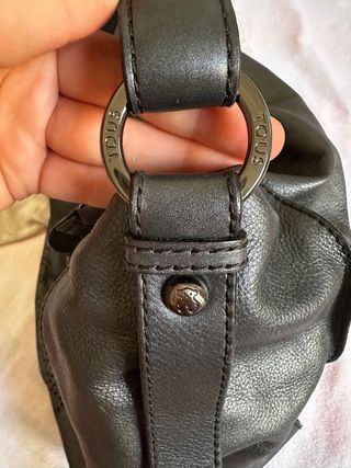 Bolso Tous piel gris metalizada auténtico