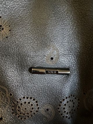 Bolso Tous piel gris metalizada auténtico