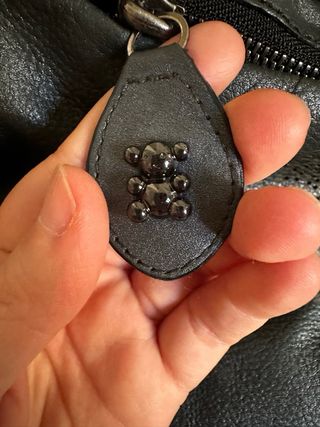 Bolso Tous piel gris metalizada auténtico