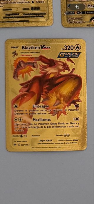 Cartas Pokemon Doradas VMAX - 9 unid.
