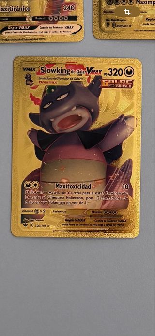 Cartas Pokemon Doradas VMAX - 9 unid.