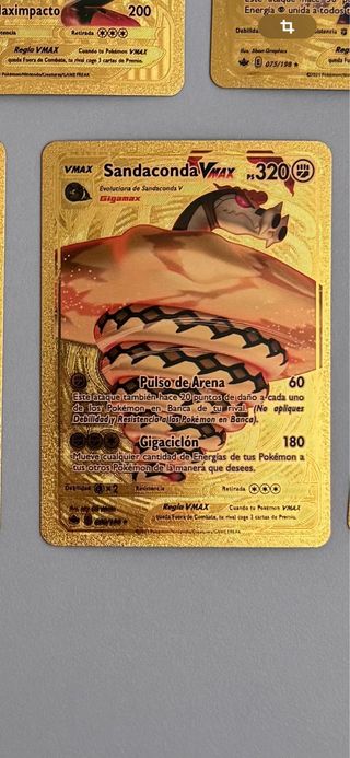 Cartas Pokemon Doradas VMAX - 9 unid.