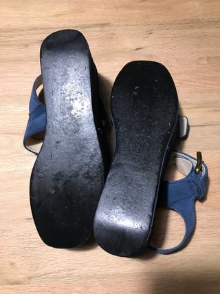 Sandalias plataforma azul